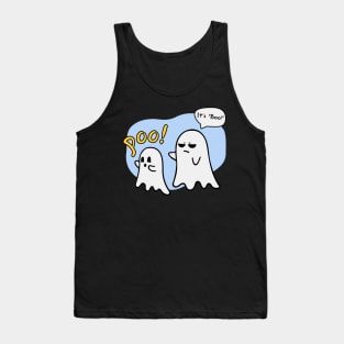 Halloween funny ghosts illustration. Poo! It’s “Boo!” Tank Top